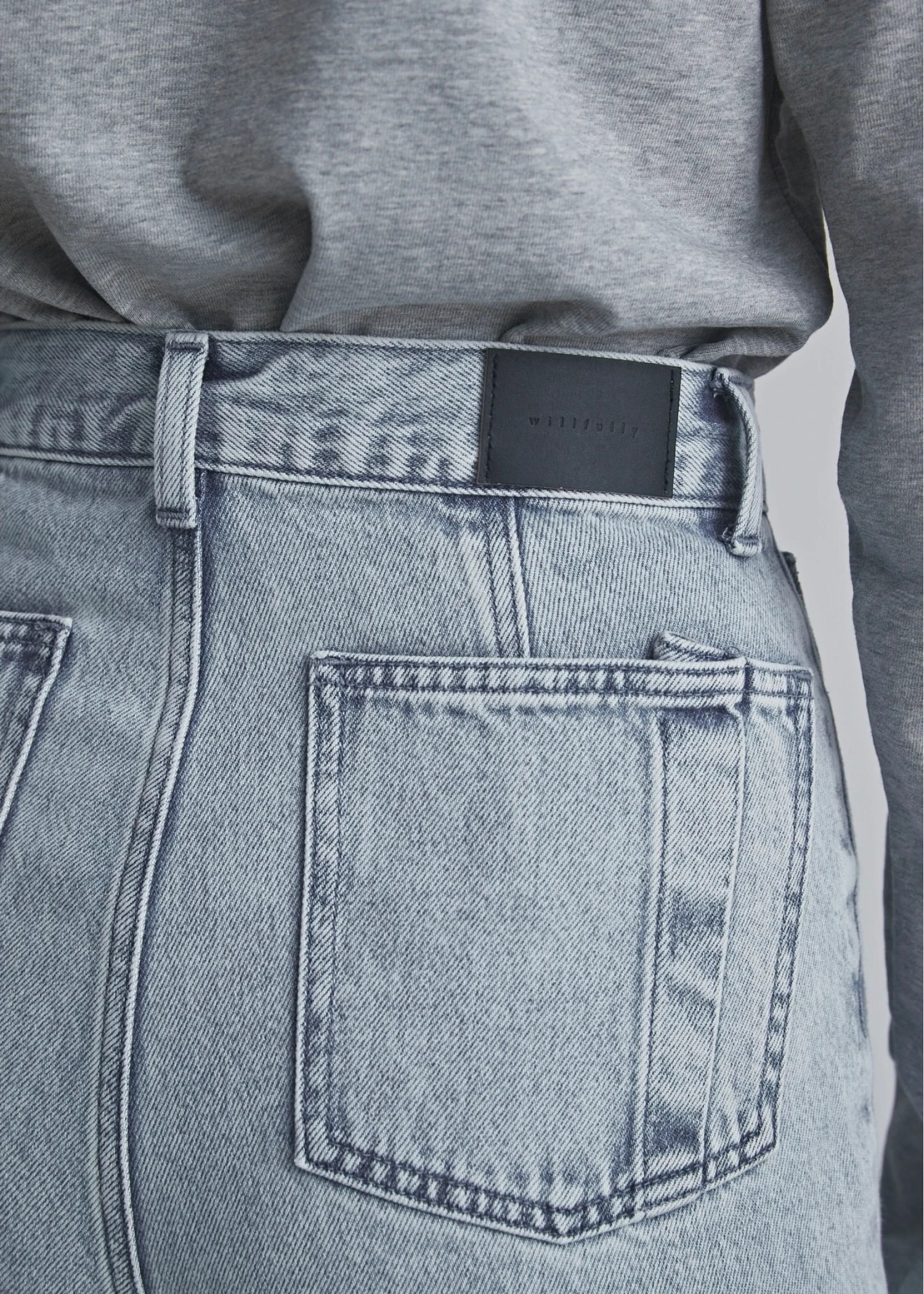 slit more high tuck design denim