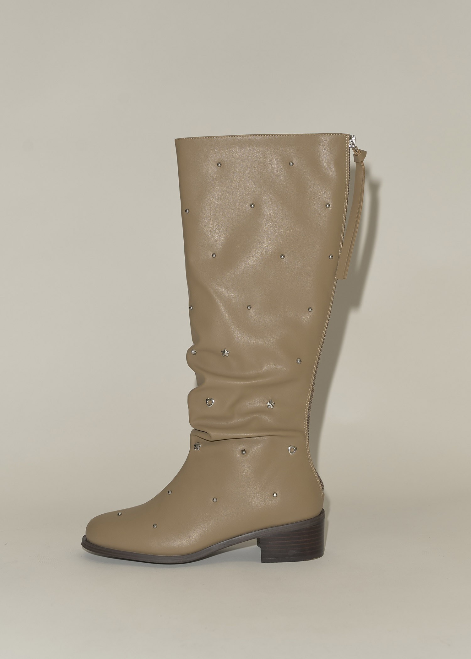 plenty random studs long boots