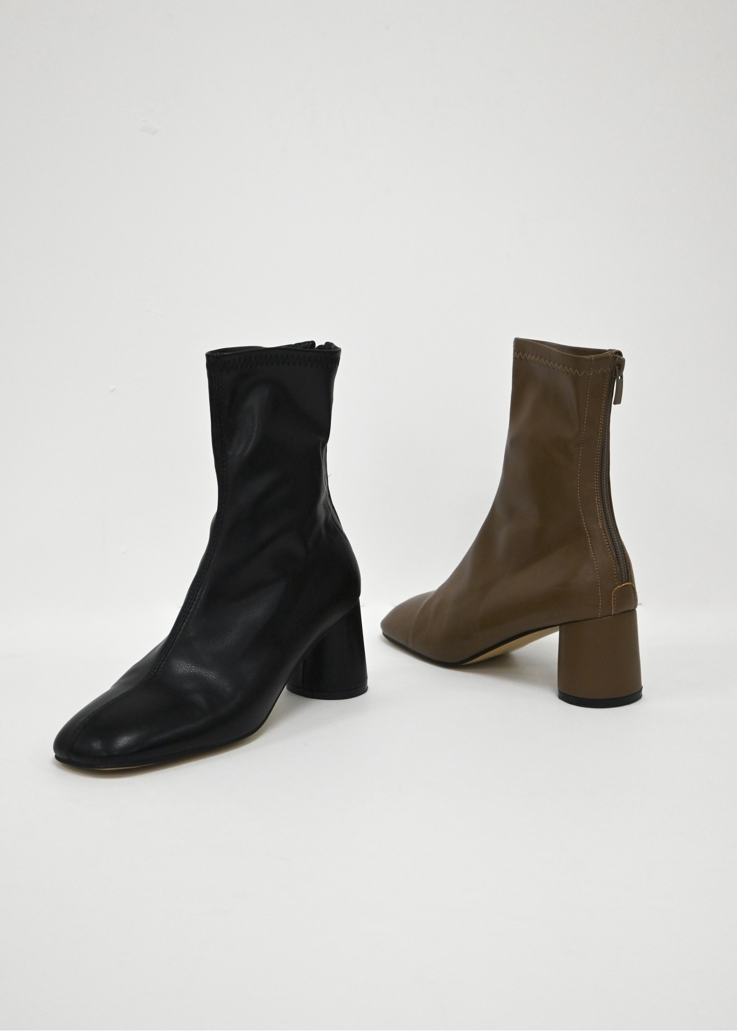 round heel short boots