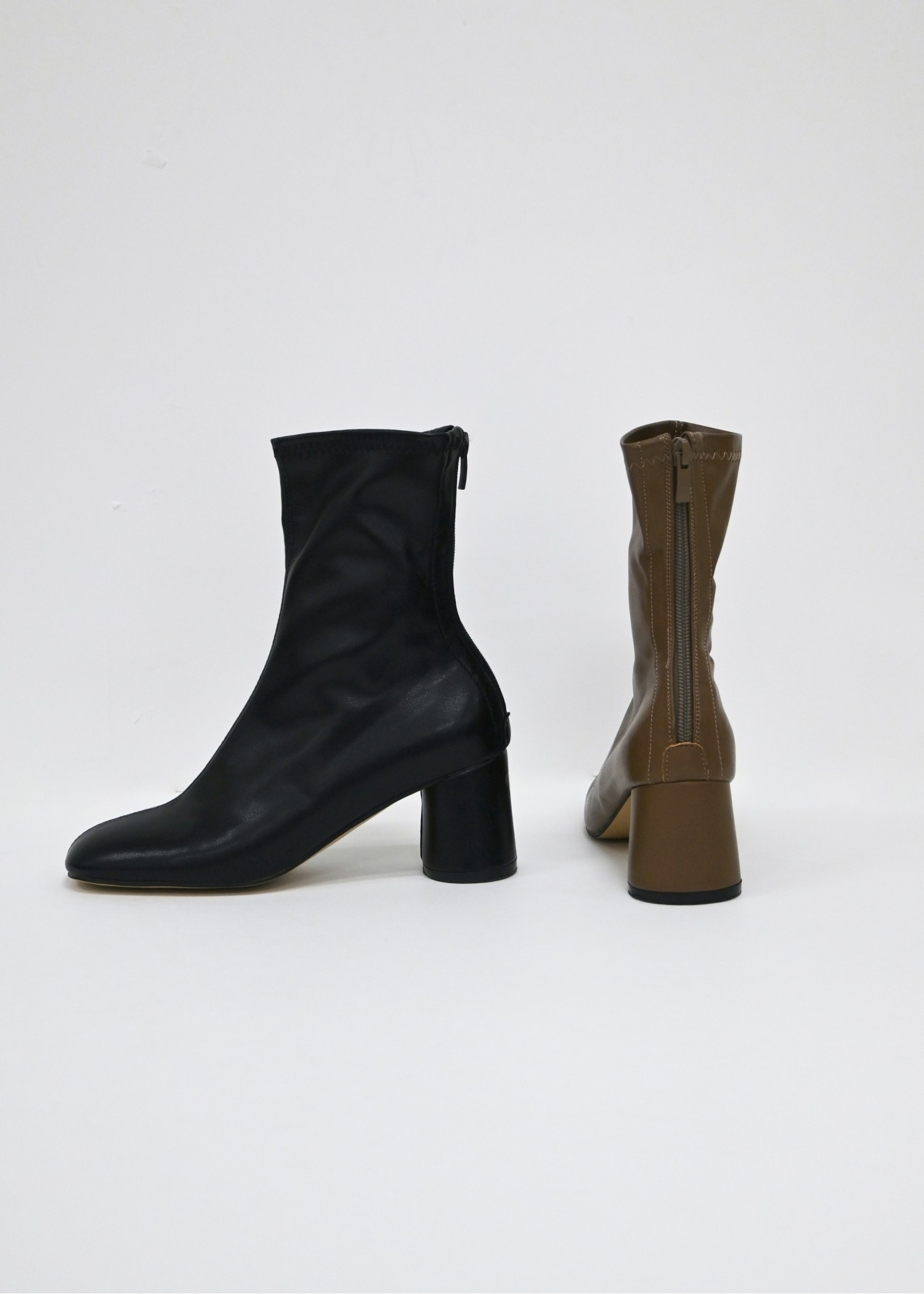 round heel short boots