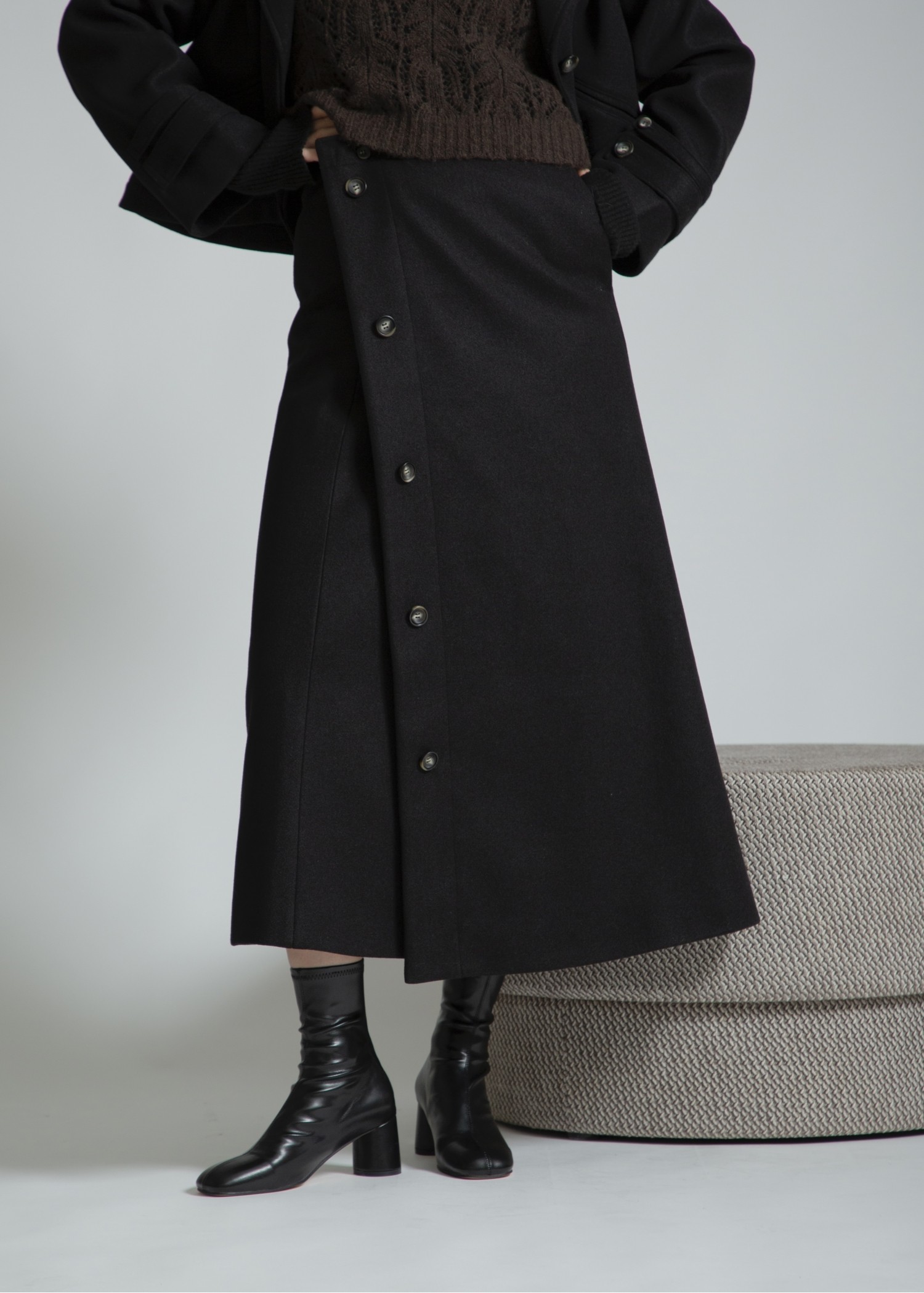 round heel short boots