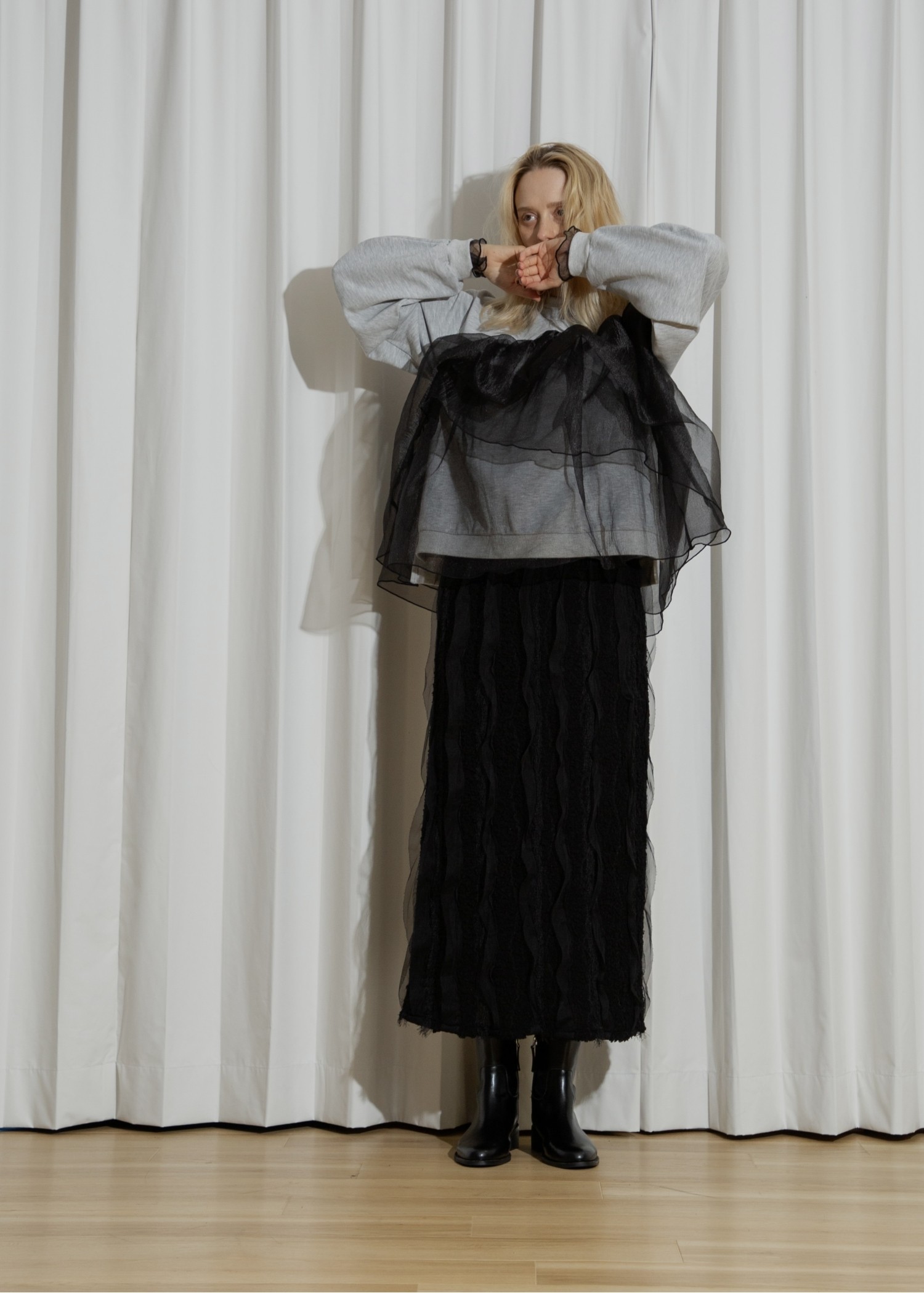 boa tulle stripe pencil SK