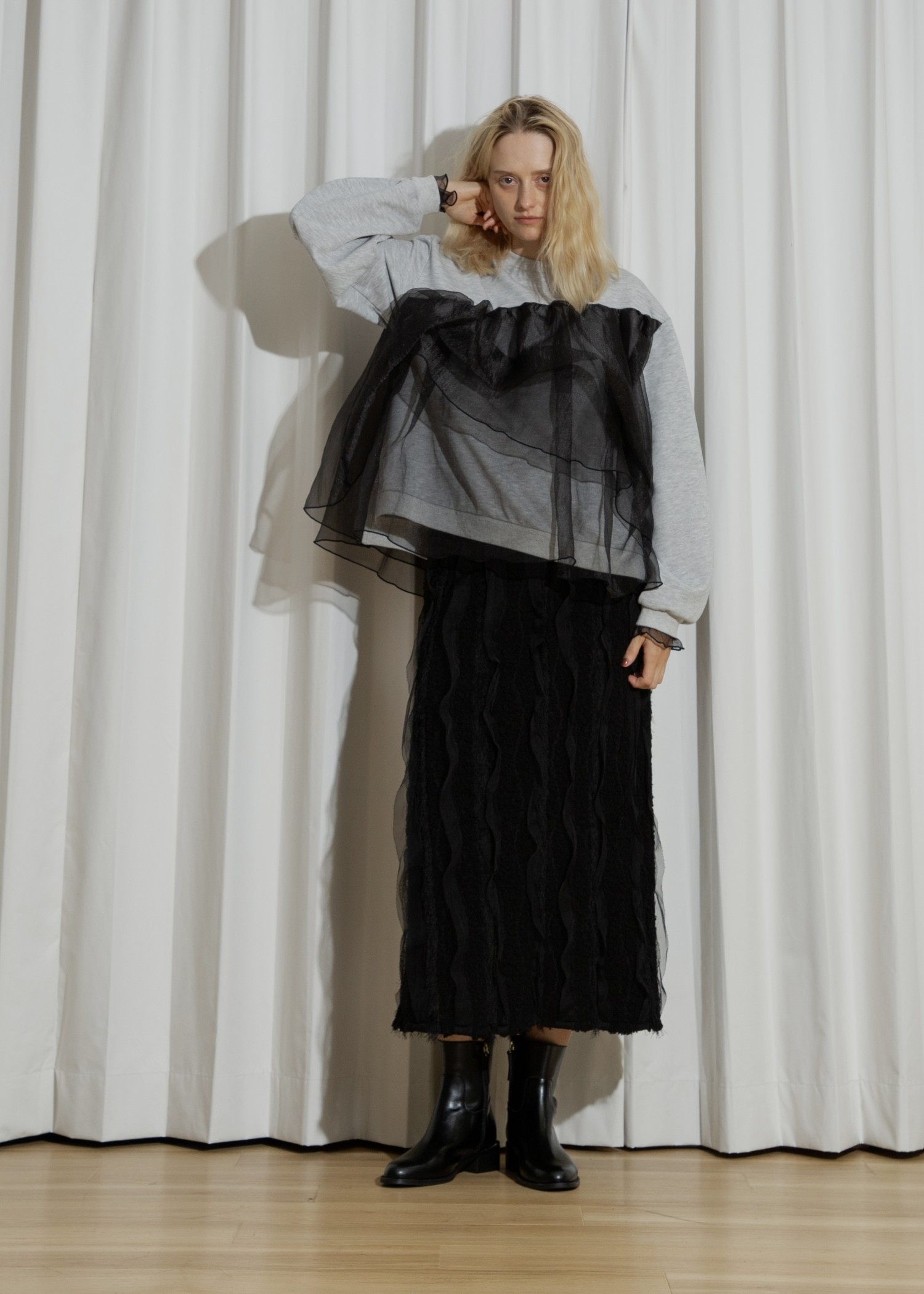 boa tulle stripe pencil SK