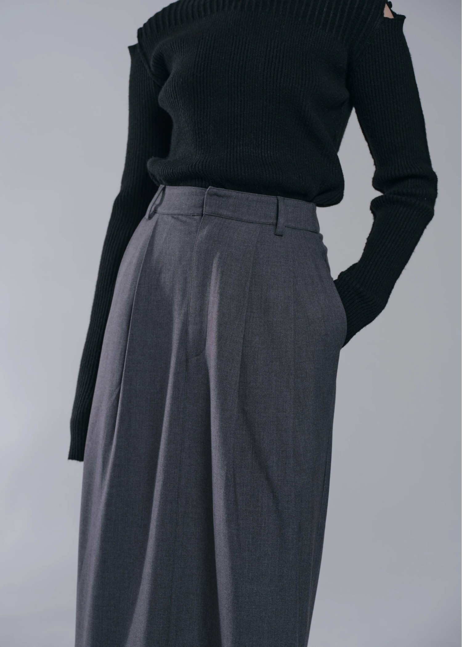 hem frill tuck pencil SK