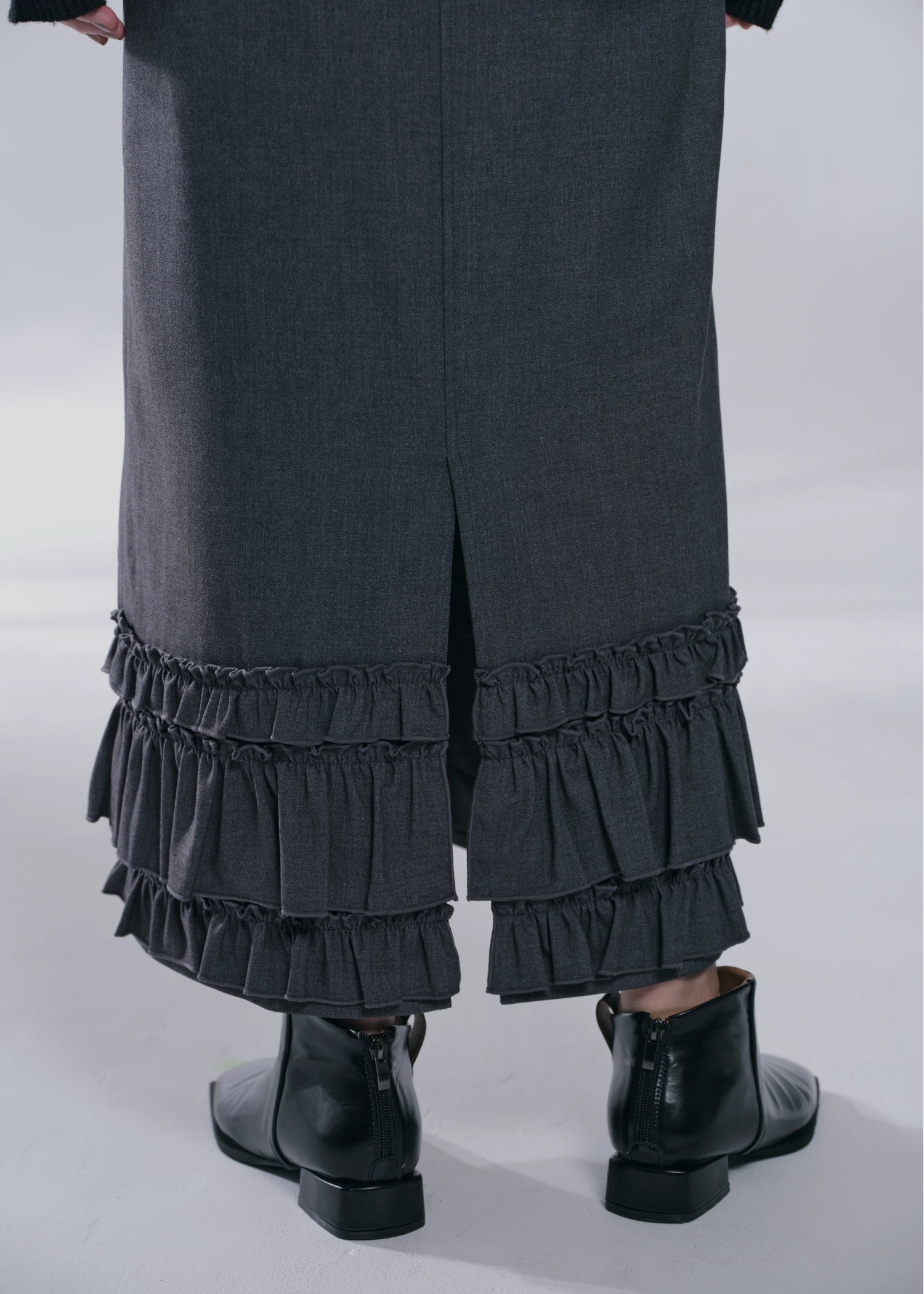 hem frill tuck pencil SK