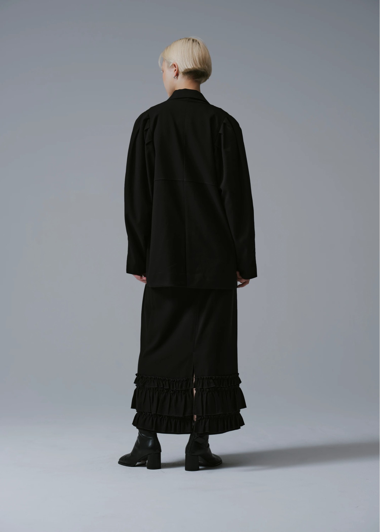 hem frill tuck pencil SK