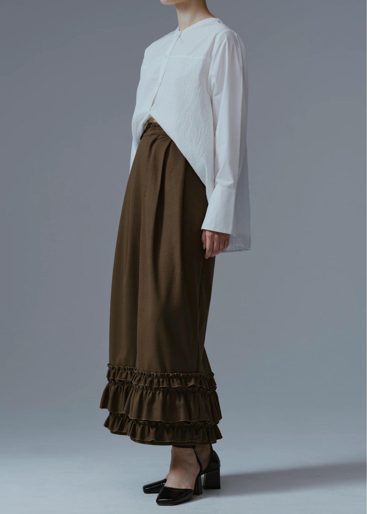 hem frill tuck pencil SK