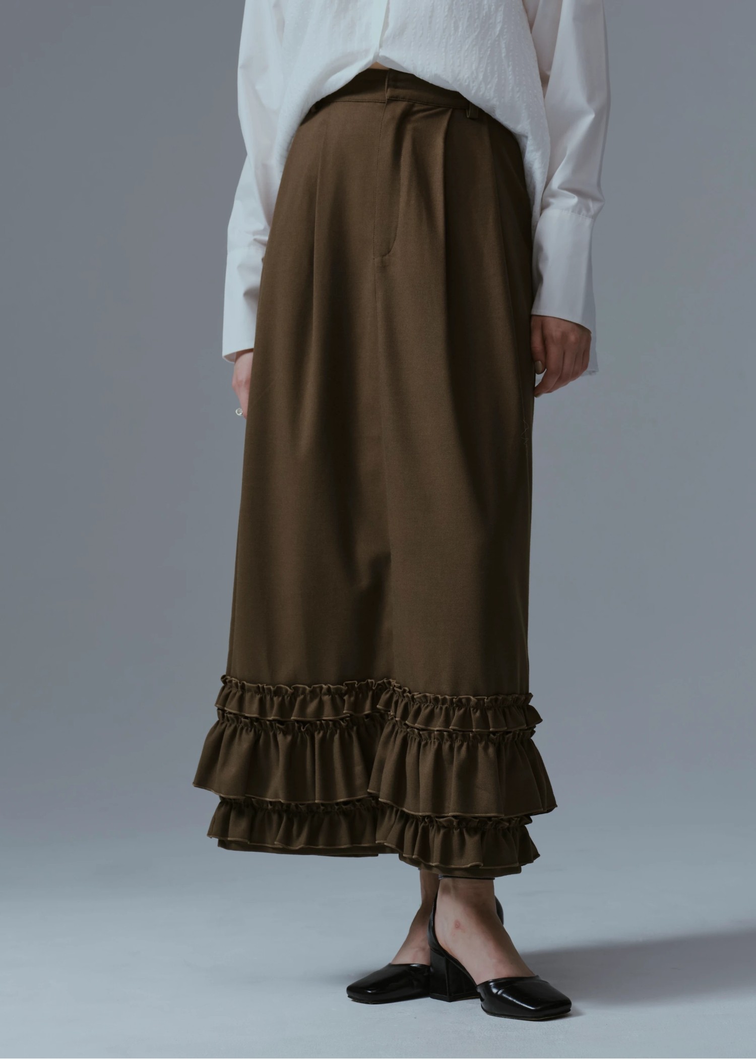 hem frill tuck pencil SK