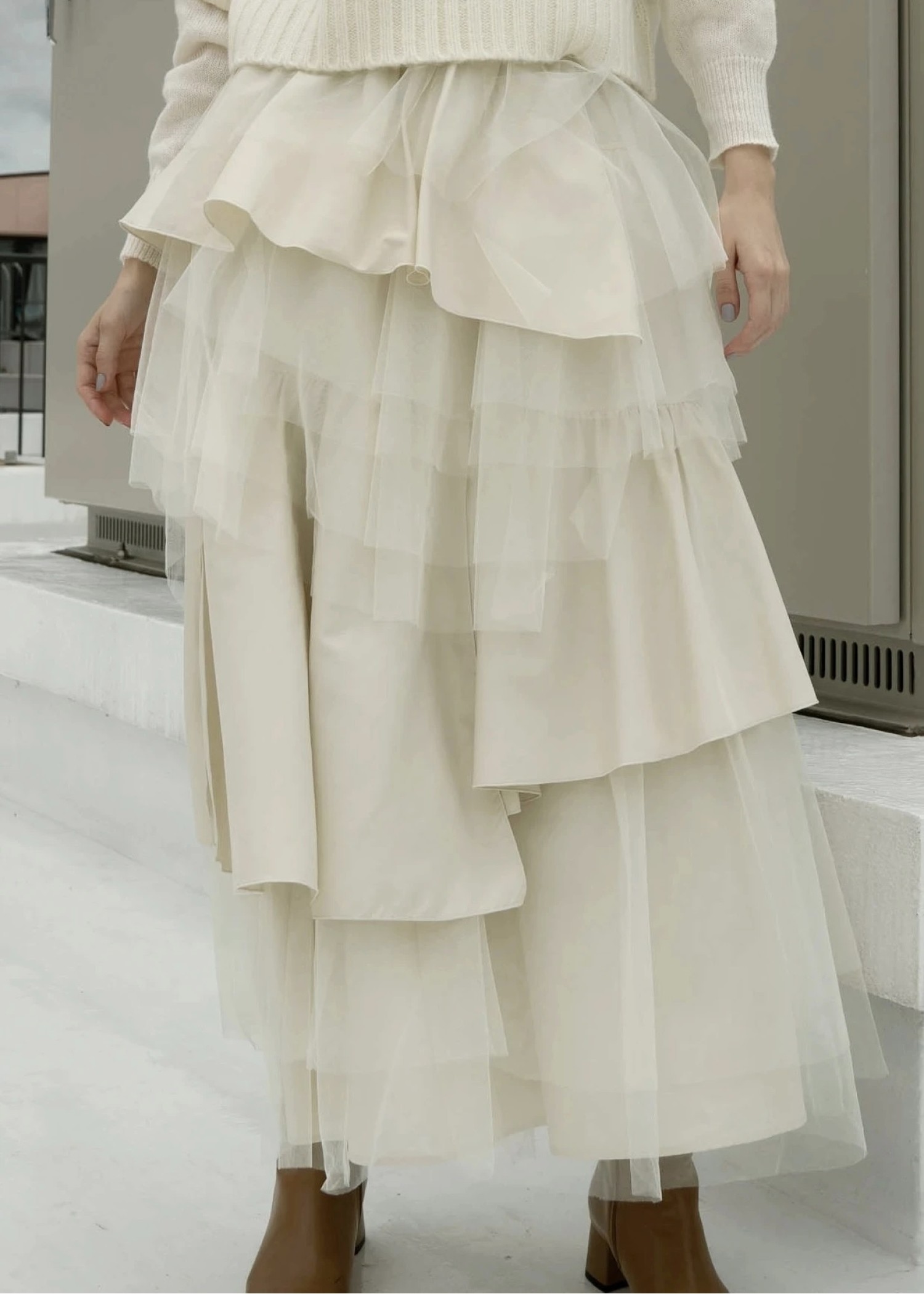 random tiered tulle & pattern SK