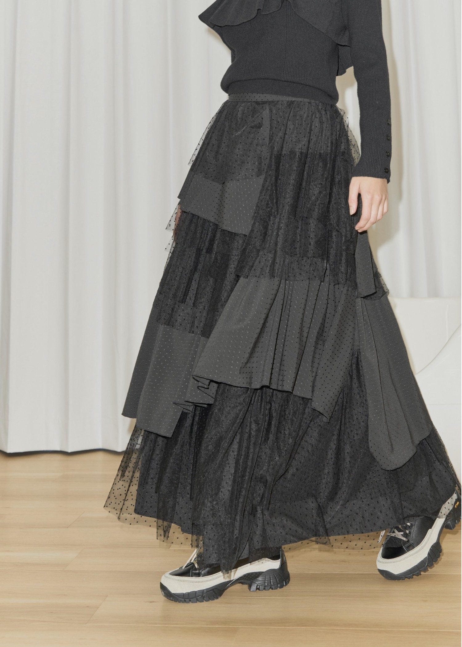 random tiered tulle & pattern SK