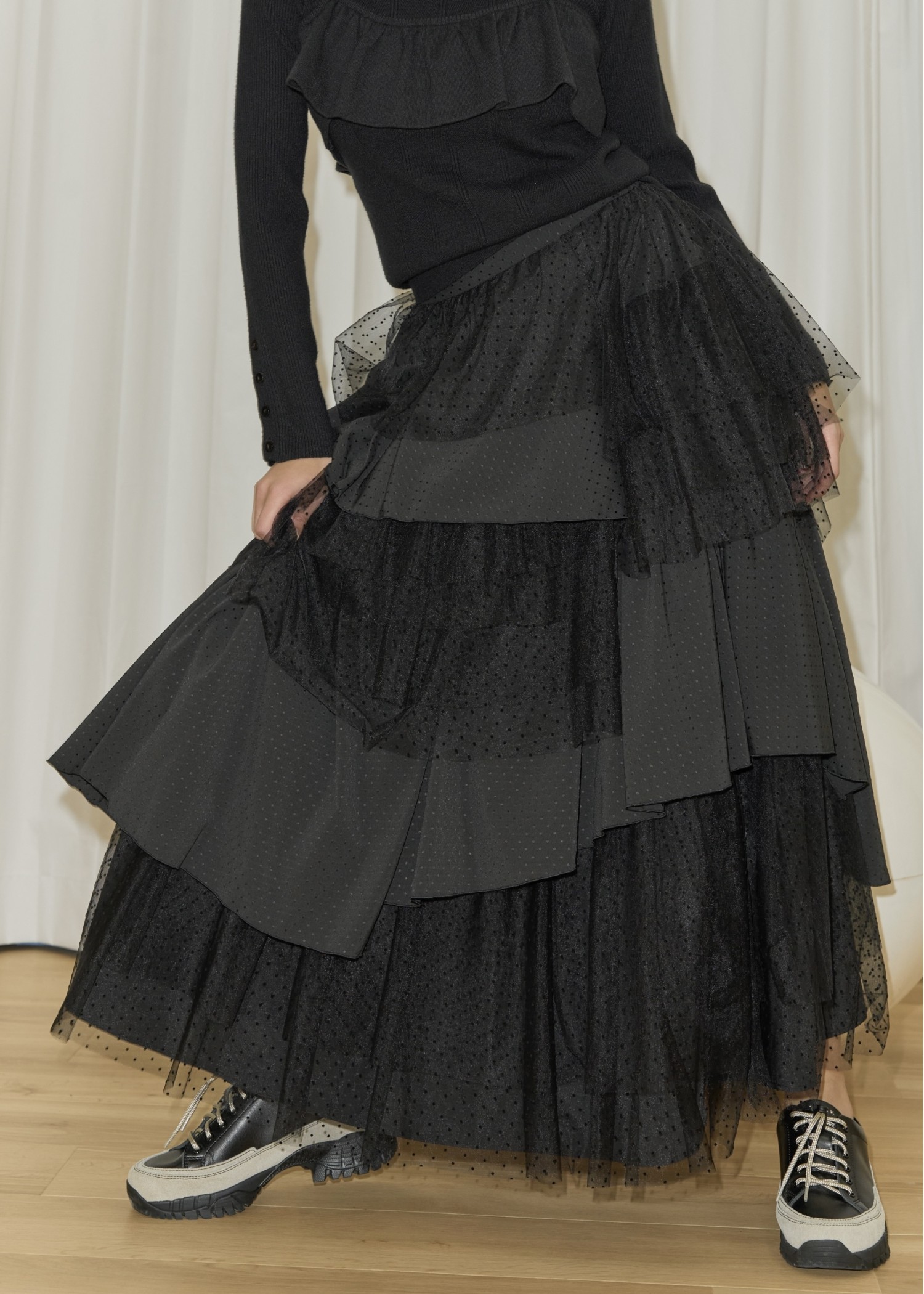 random tiered tulle & pattern SK