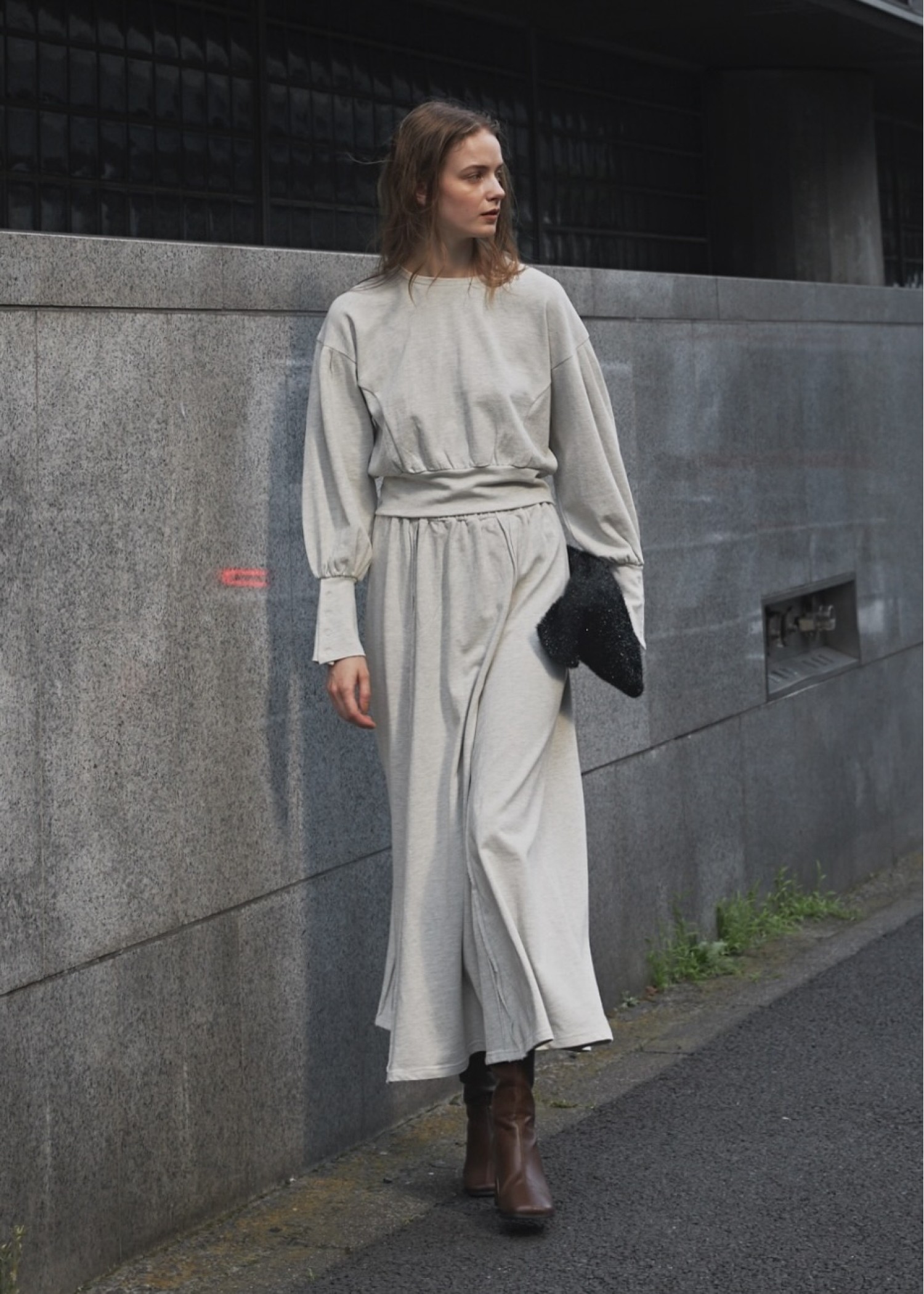 side rib shirt detail long cuffs tops