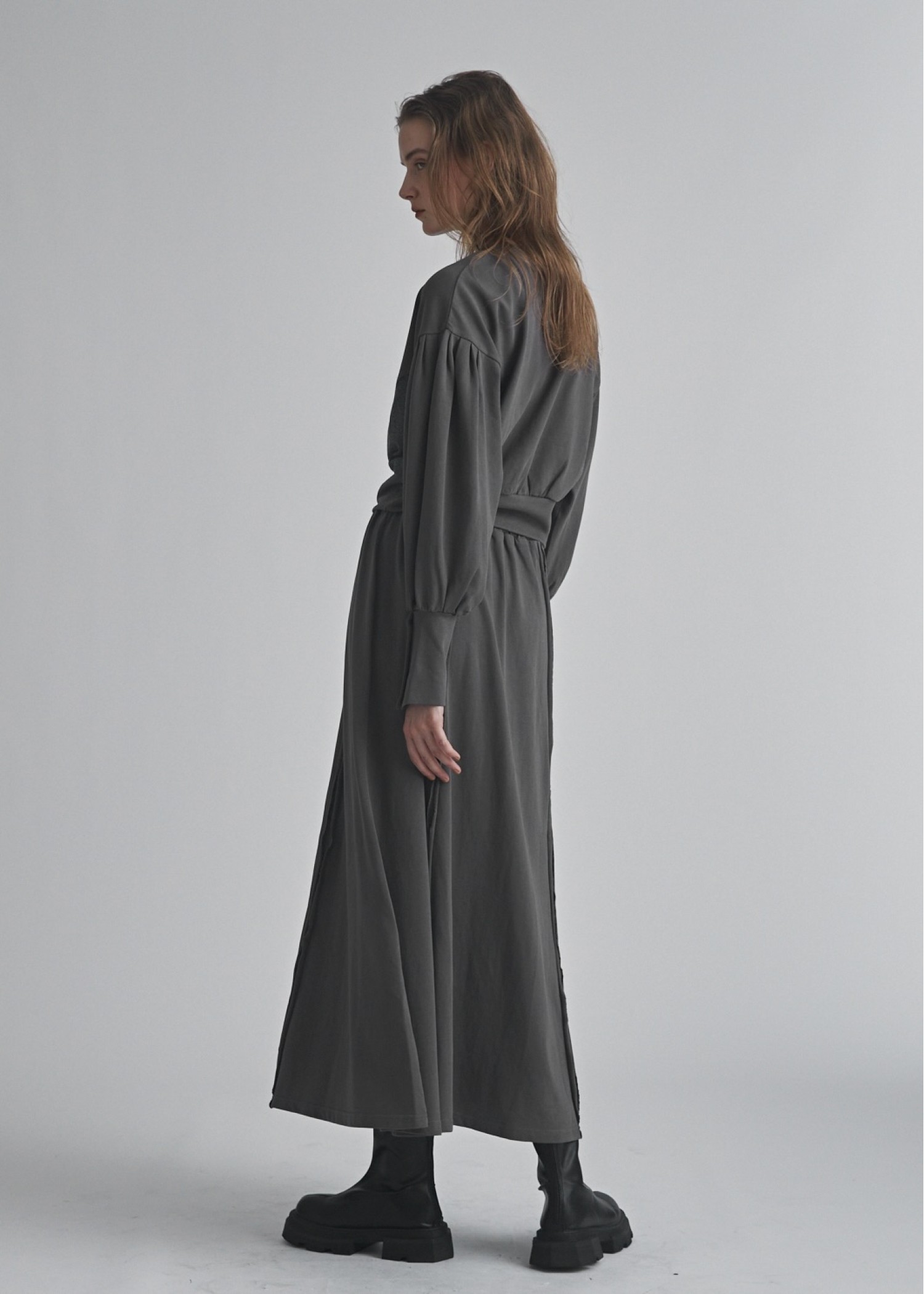 side rib shirt detail long cuffs tops