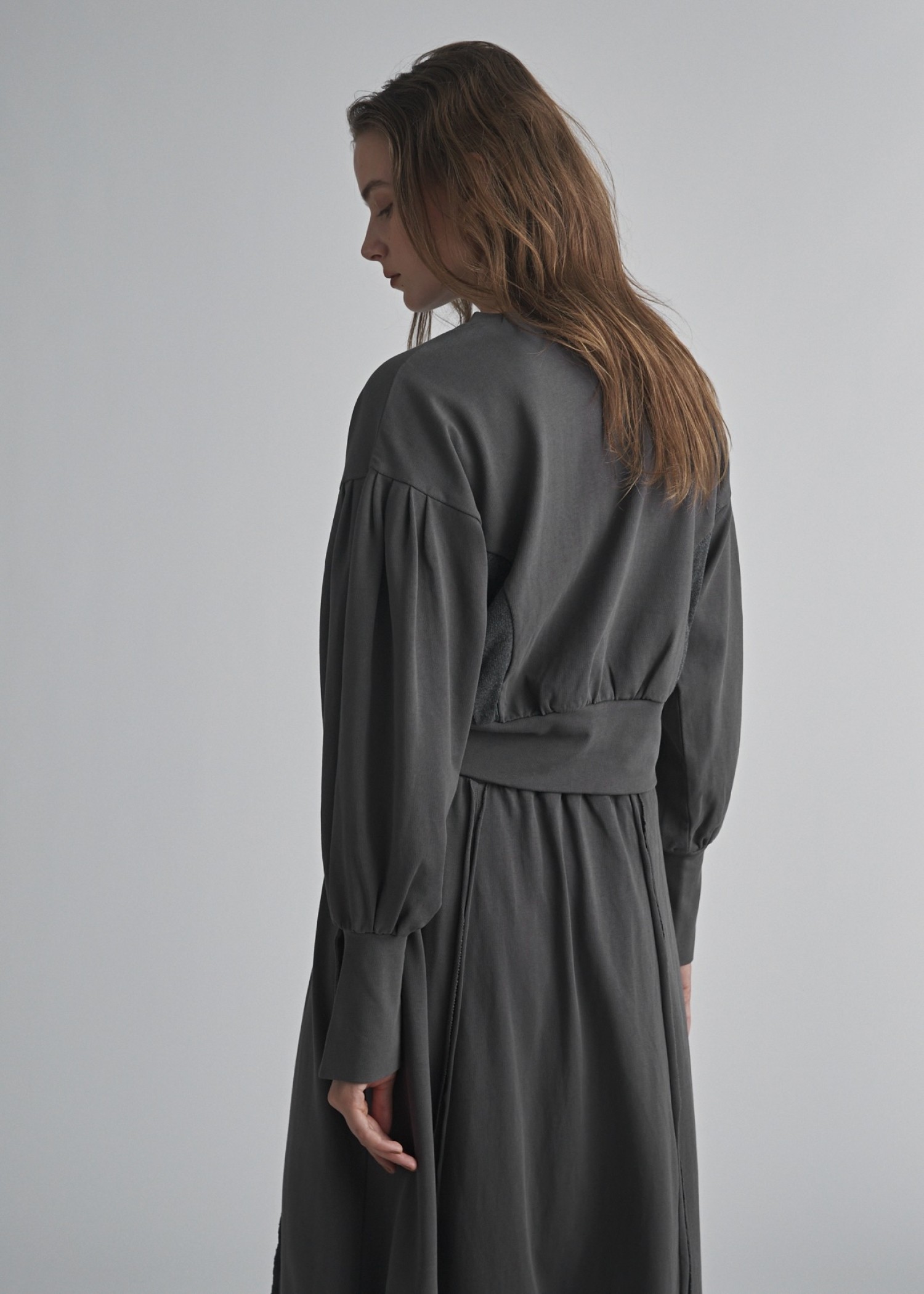 side rib shirt detail long cuffs tops