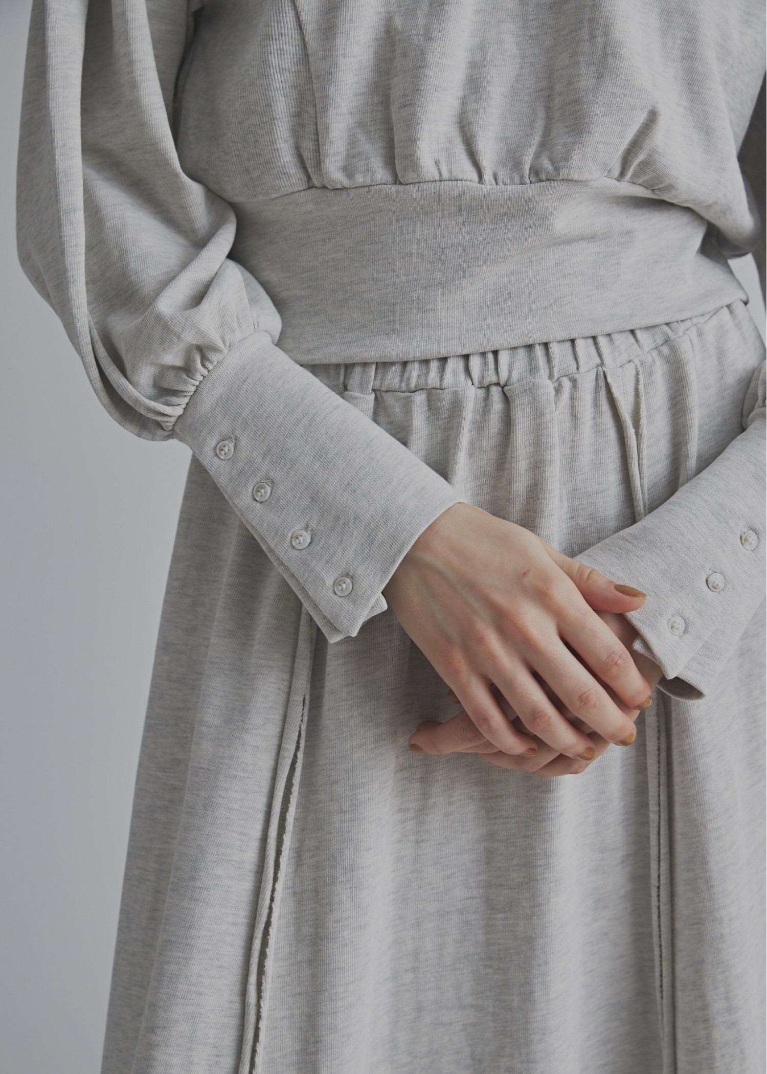 side rib shirt detail long cuffs tops