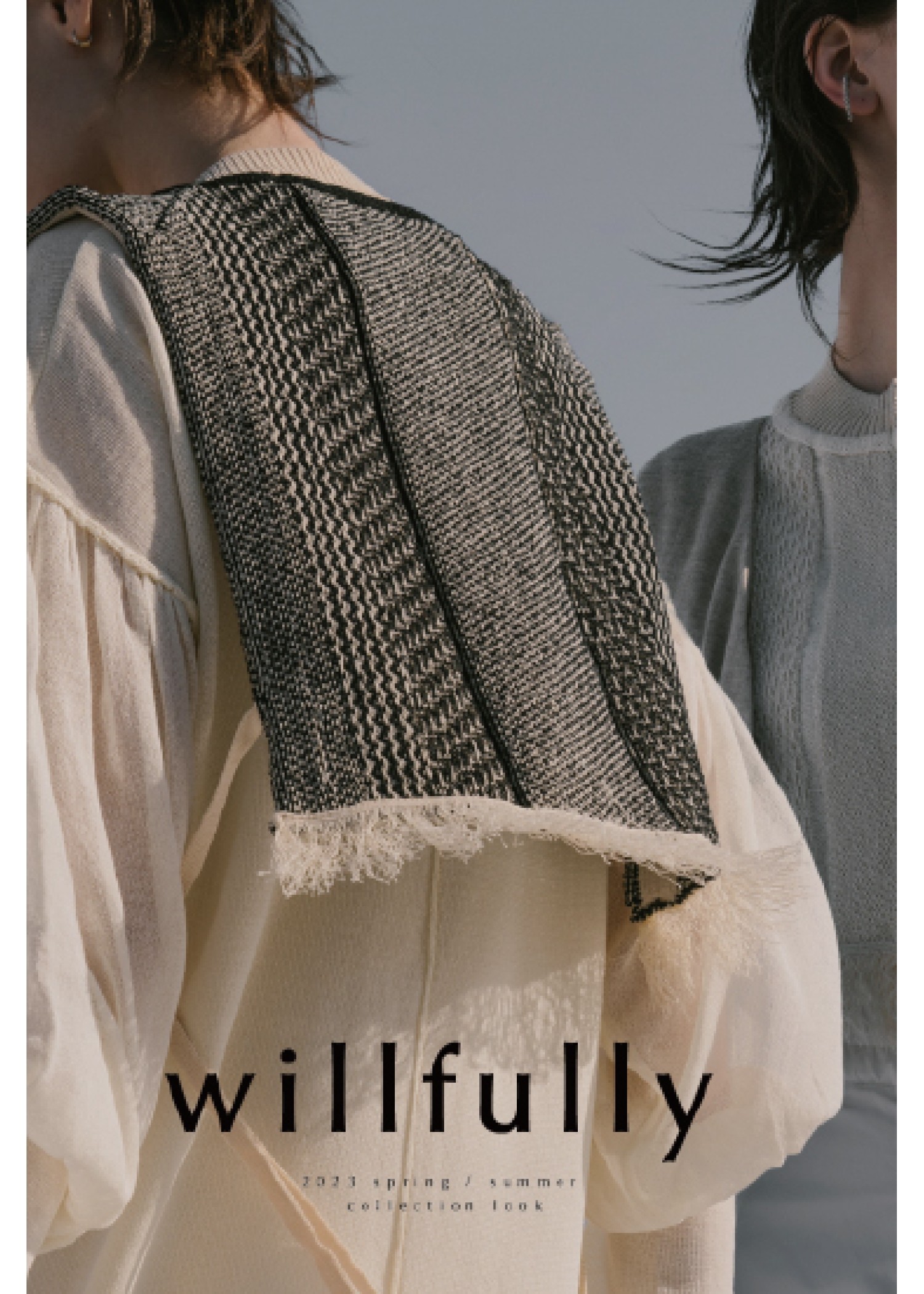 short cropped ring button 3way sweat