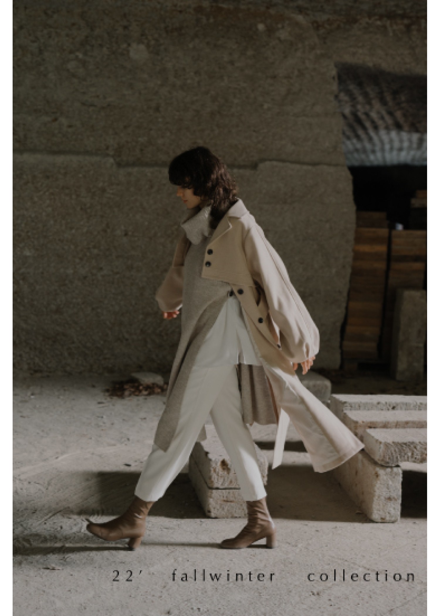 short cropped ring button 3way sweat