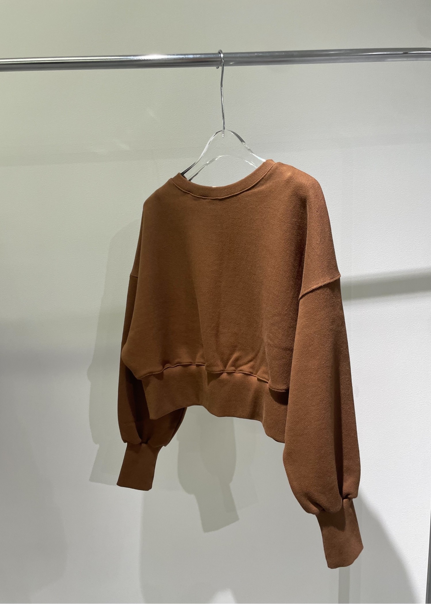 short cropped ring button 3way sweat