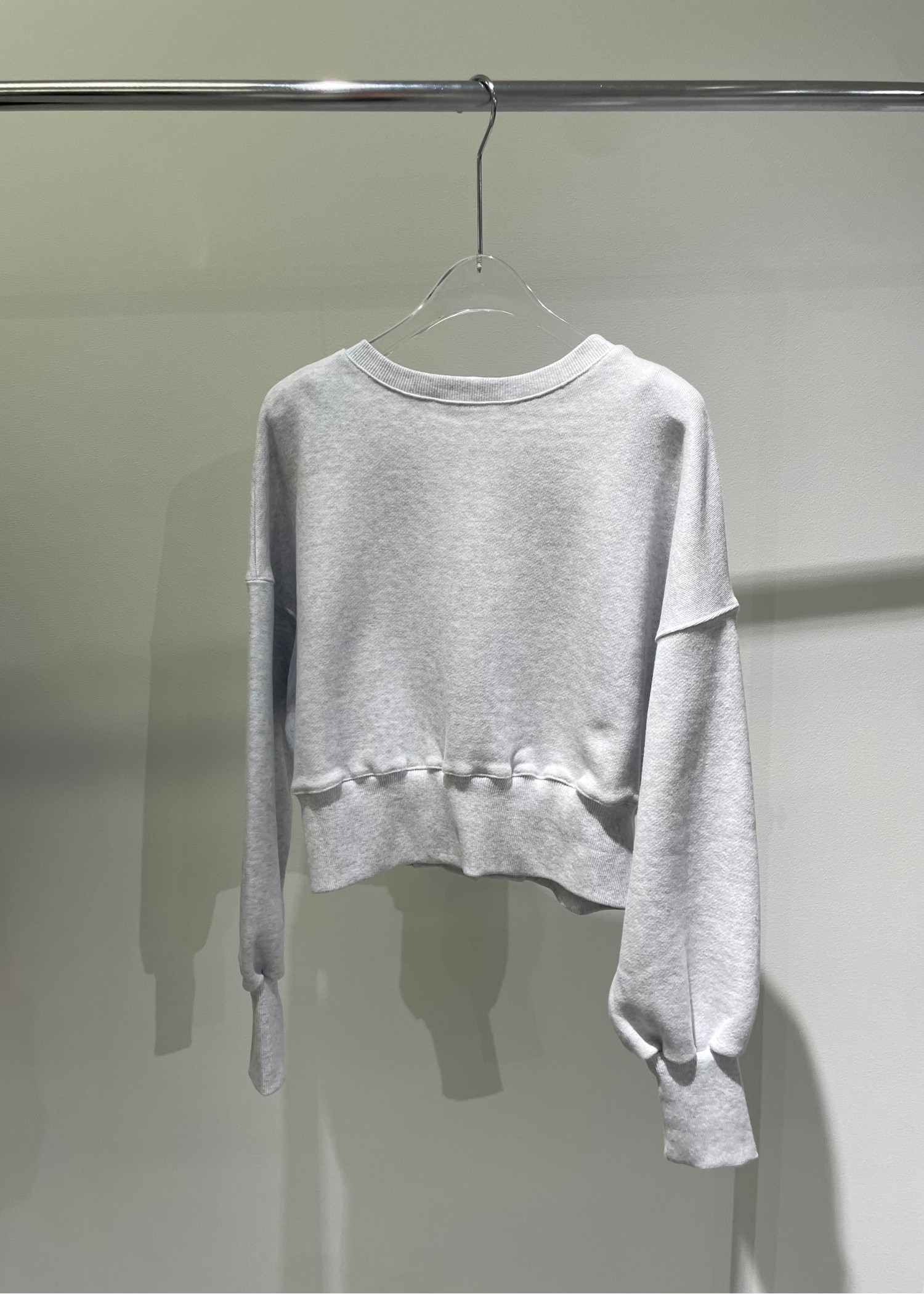 short cropped ring button 3way sweat