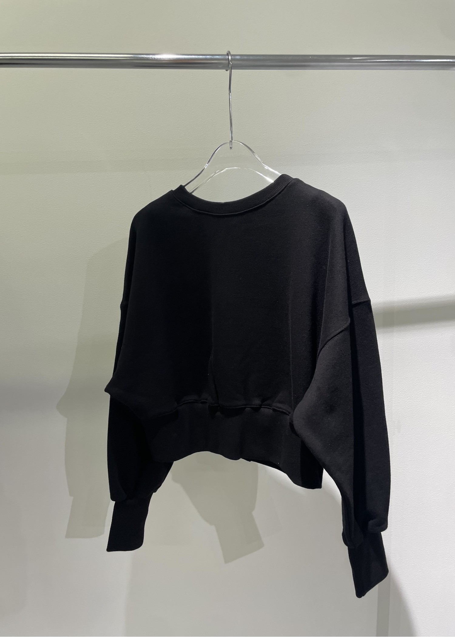 short cropped ring button 3way sweat