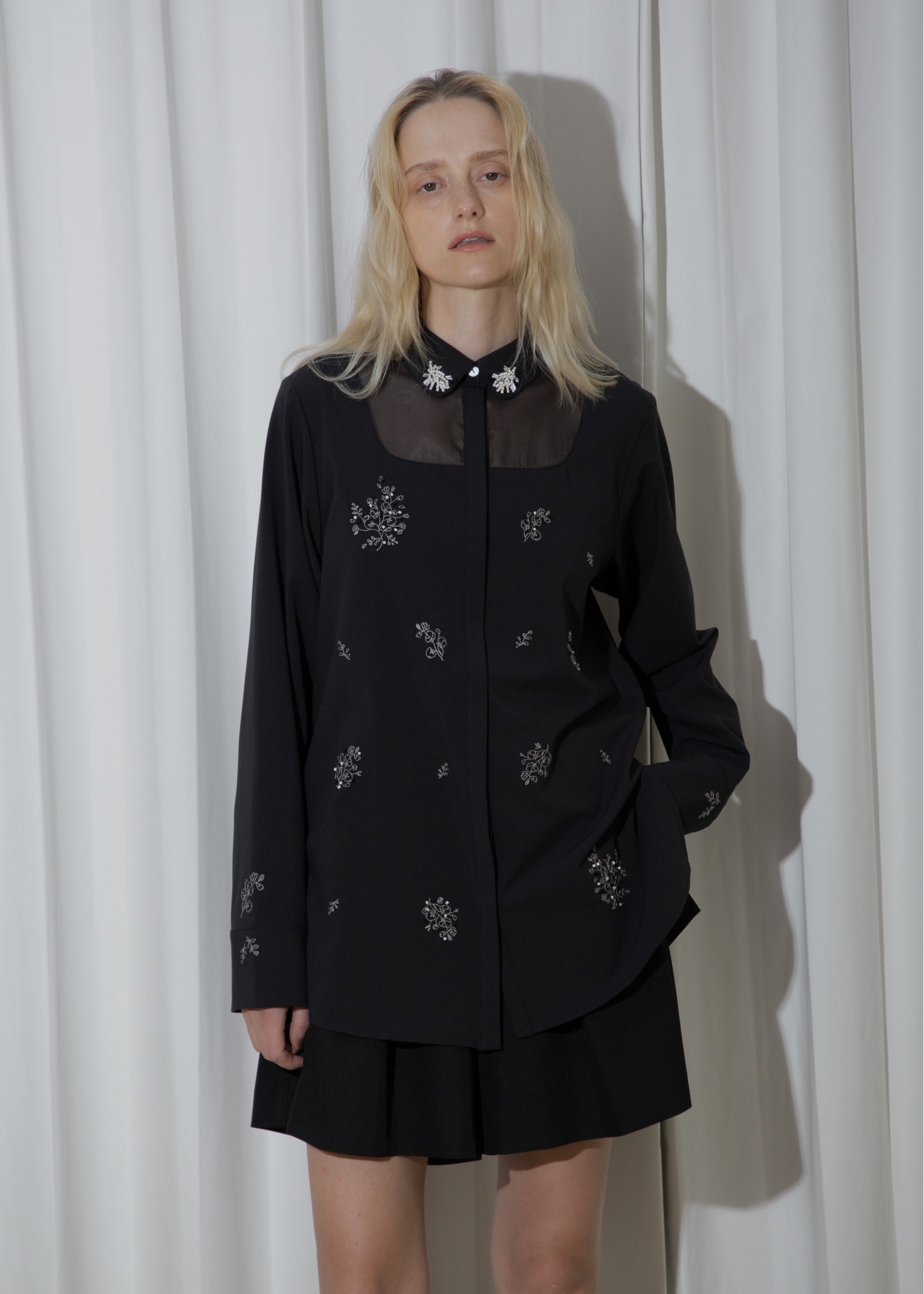 embroidery bijou motif sheer changeover SH