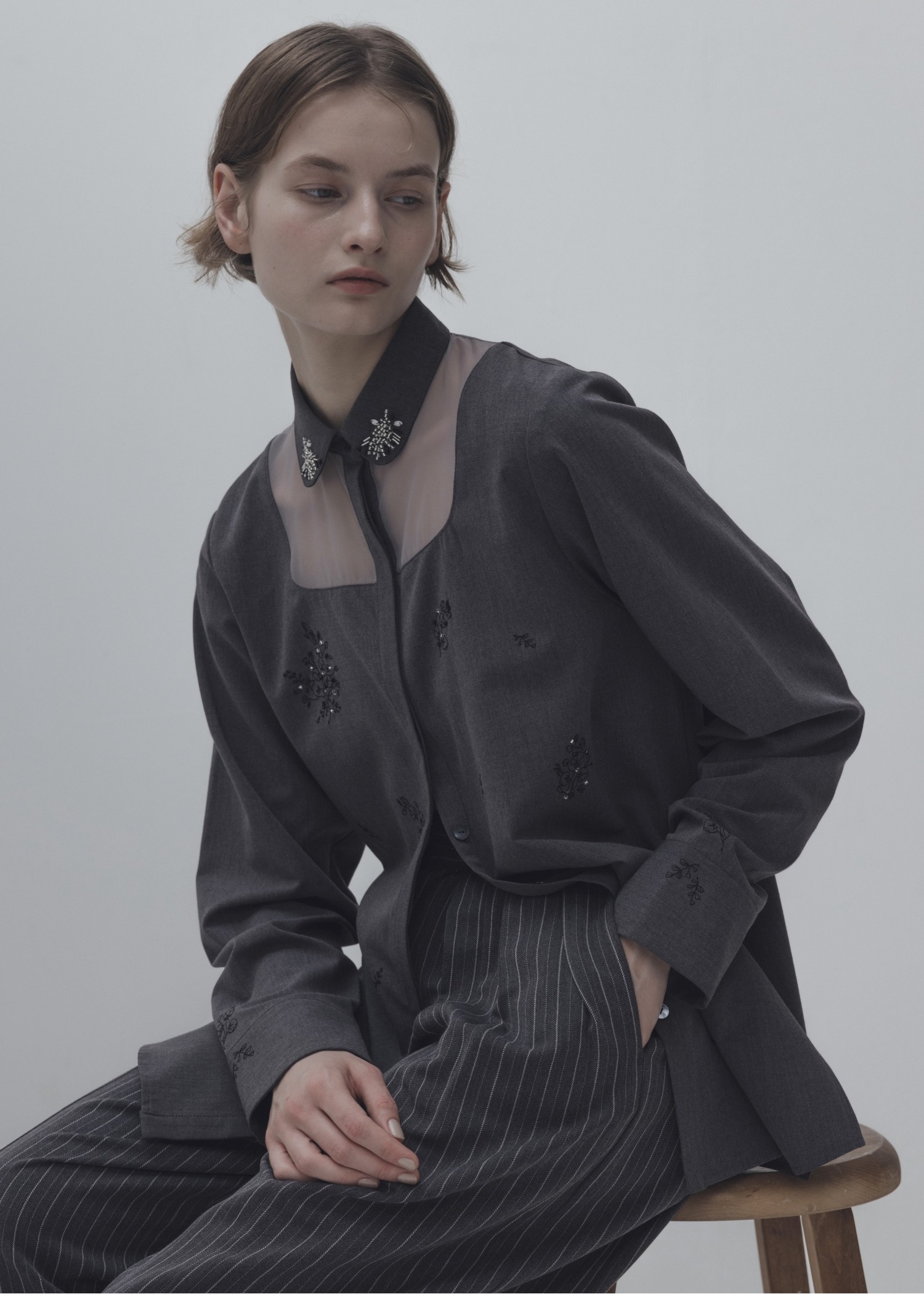 embroidery bijou motif sheer changeover SH