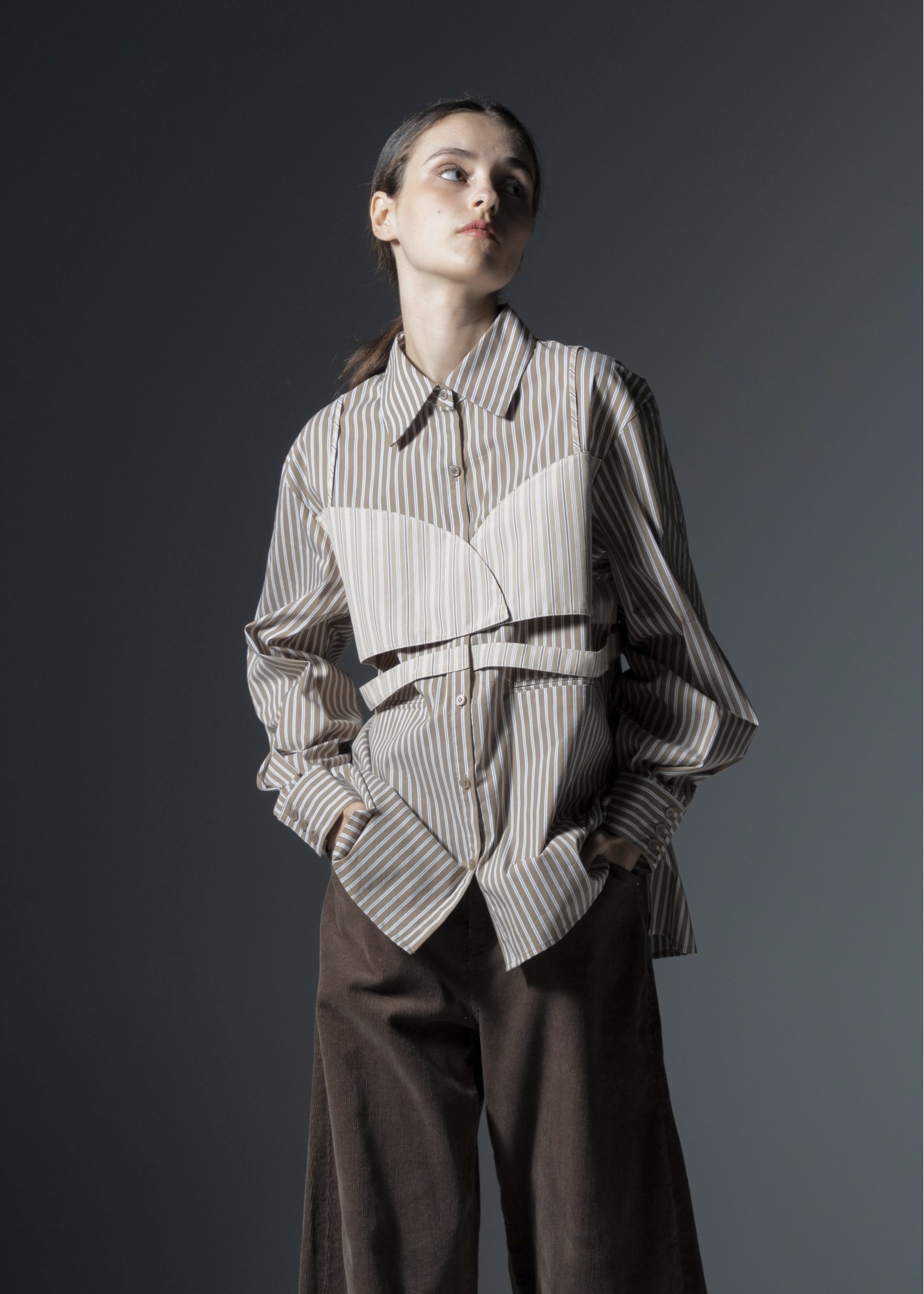 bustier layered stripe mixture SH