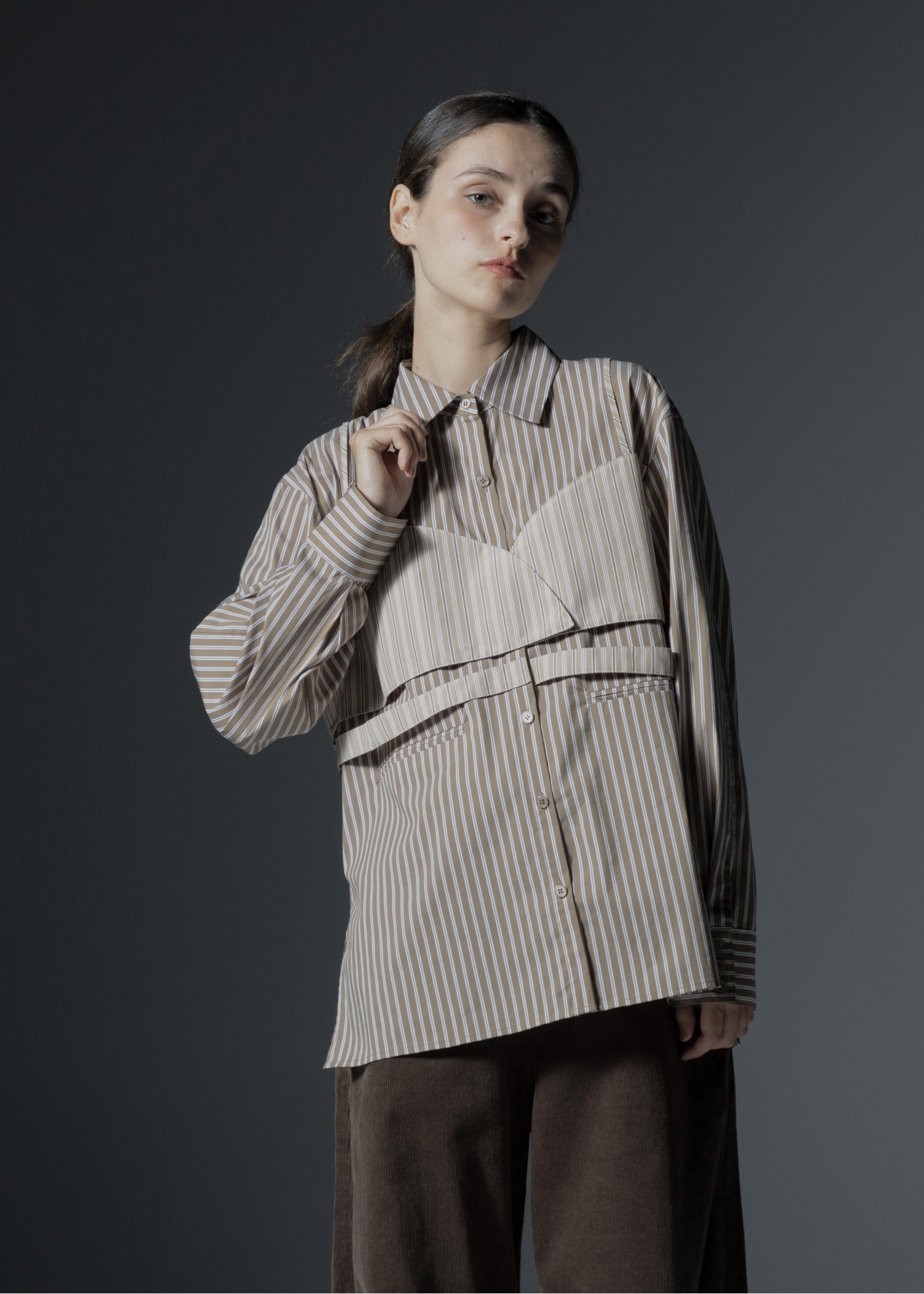 bustier layered stripe mixture SH