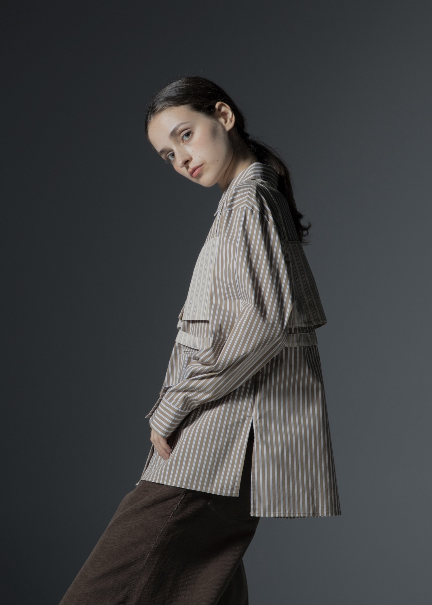 bustier layered stripe mixture SH