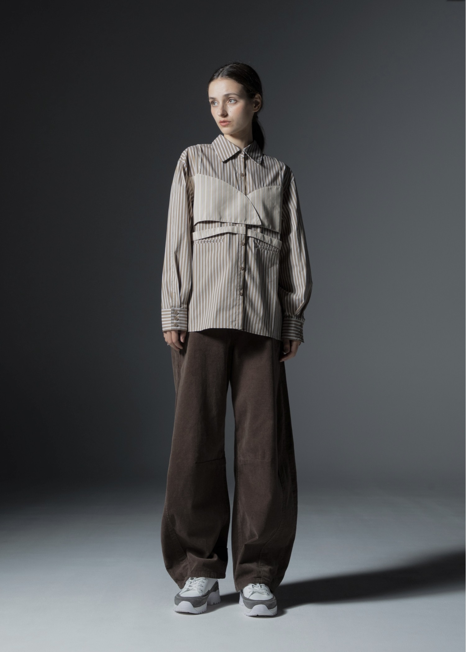 bustier layered stripe mixture SH