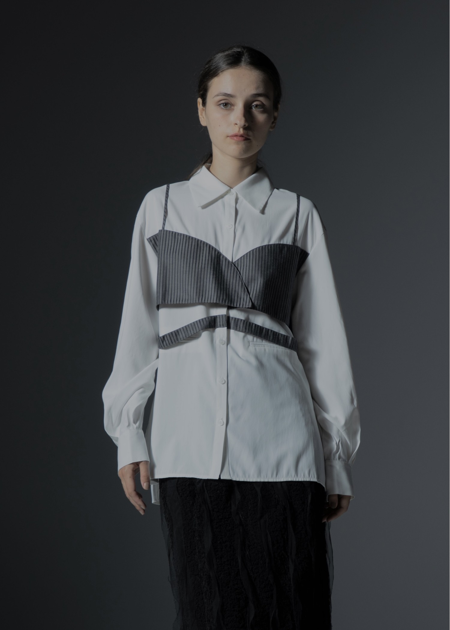 bustier layered stripe mixture SH