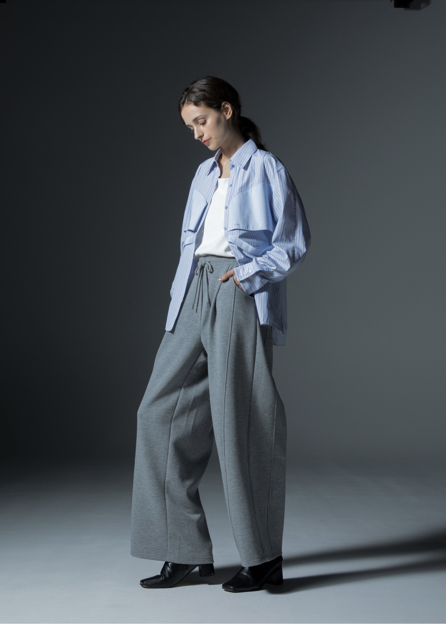 bustier layered stripe mixture SH