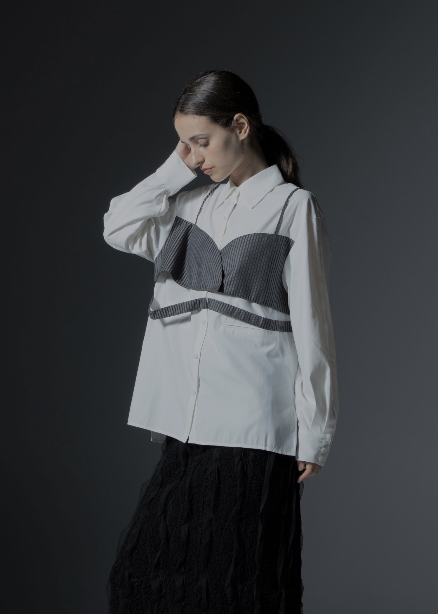 bustier layered stripe mixture SH