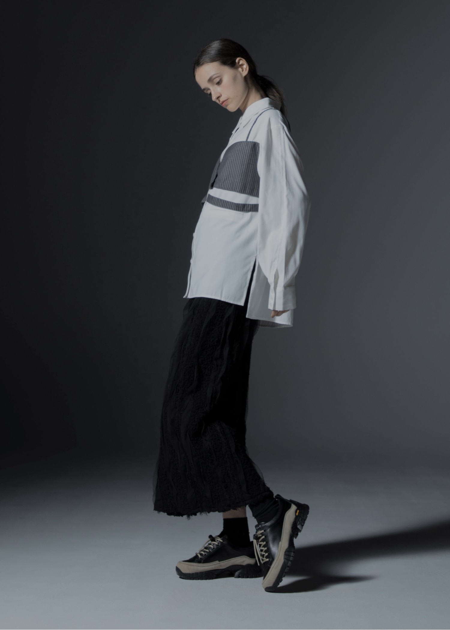 bustier layered stripe mixture SH