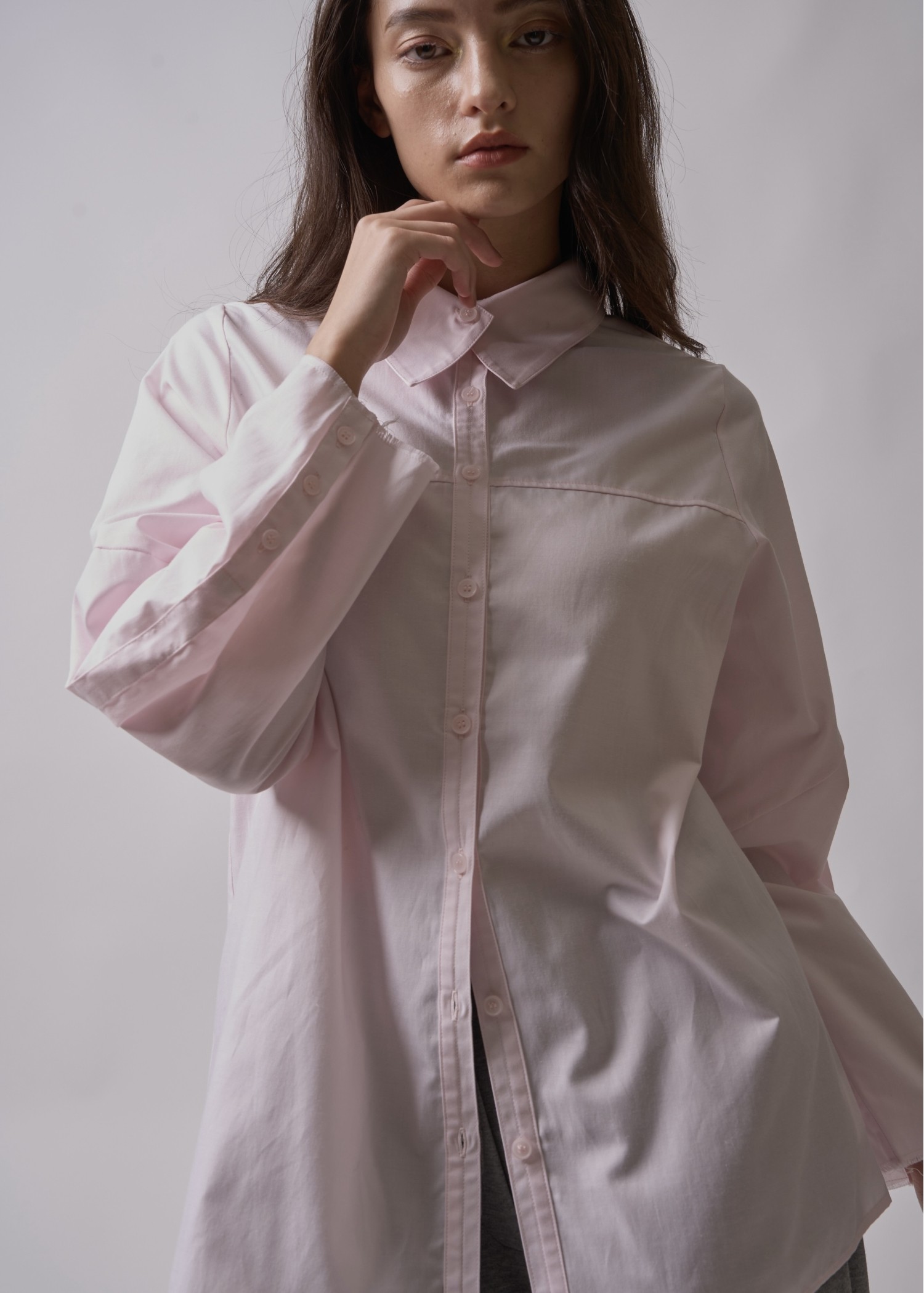 overlap collar cut off sleeve SH