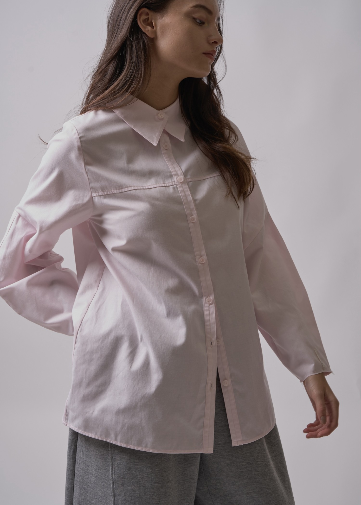 overlap collar cut off sleeve SH