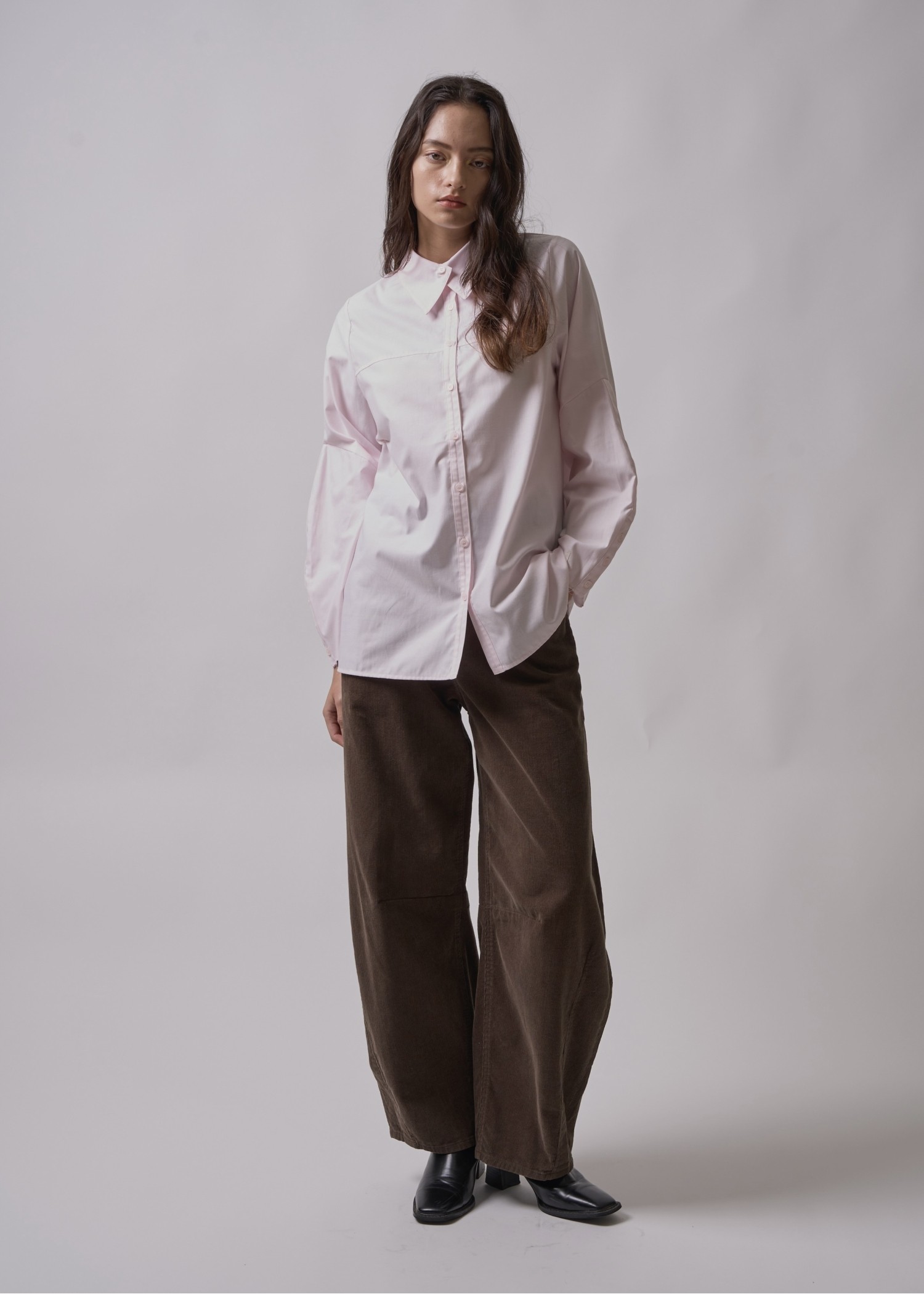 overlap collar cut off sleeve SH