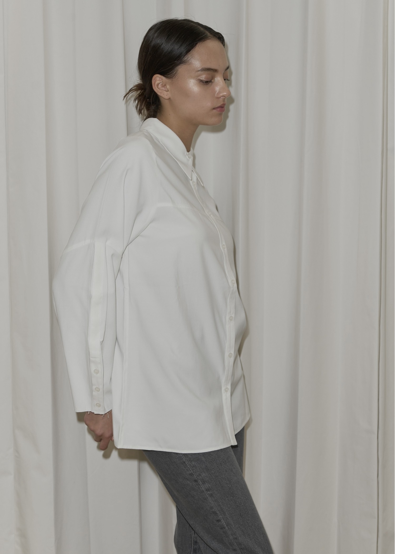 overlap collar cut off sleeve SH