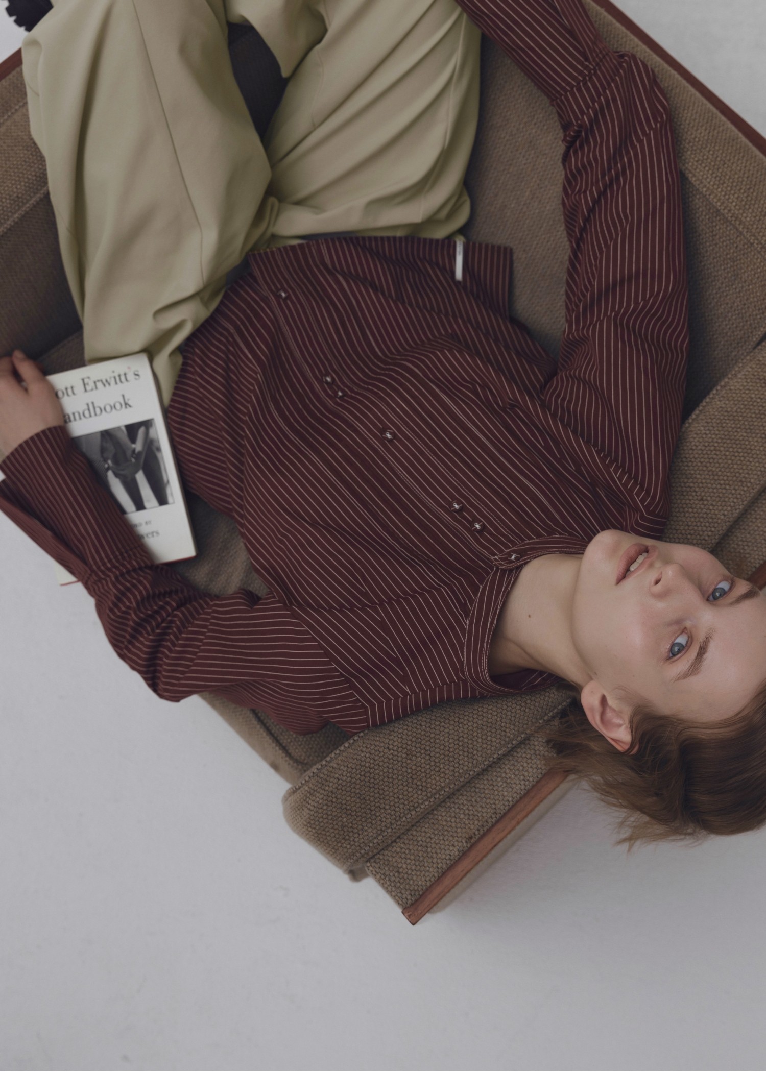 band collar pin tuck short SH